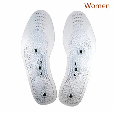 Women White 1 пара стельки MindInSole Acupressure Магнитная Массажная терапия для ног Рефлексология облегчение боли для женщин и мужчин - Цвет: Women White