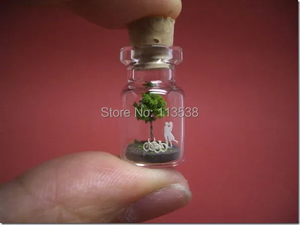 Free ship 24*12*6mm mini Glass Bottle Pendant With Cork &amp Eyehook (perfume/bottle/vial/wish/charm/bottle) Not the same style | Украшения