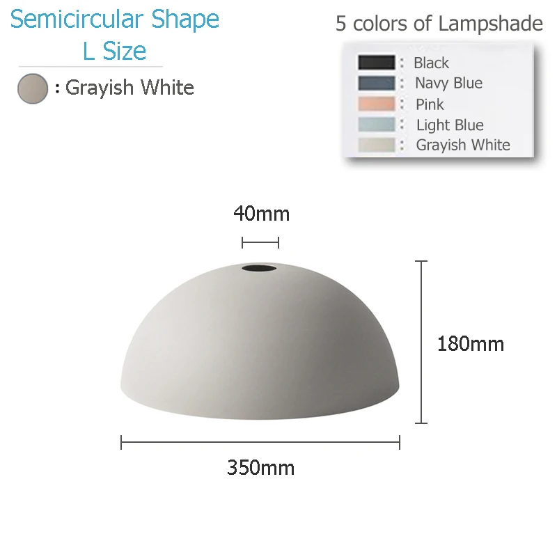 Semicircular L size Скандинавский чердак простые подвесные светильники E27 LED современный креативный подвесной светильник дизайн DIY для спальни гостиной кухни ресторана - Цвет корпуса: Semicircular L size
