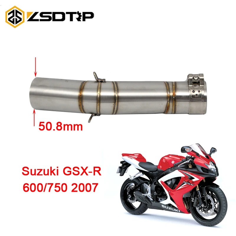 

ZSDTRP средняя выхлопная труба мотоцикла для SUZUKI GSXR600/750 2007 без выхлопных газов