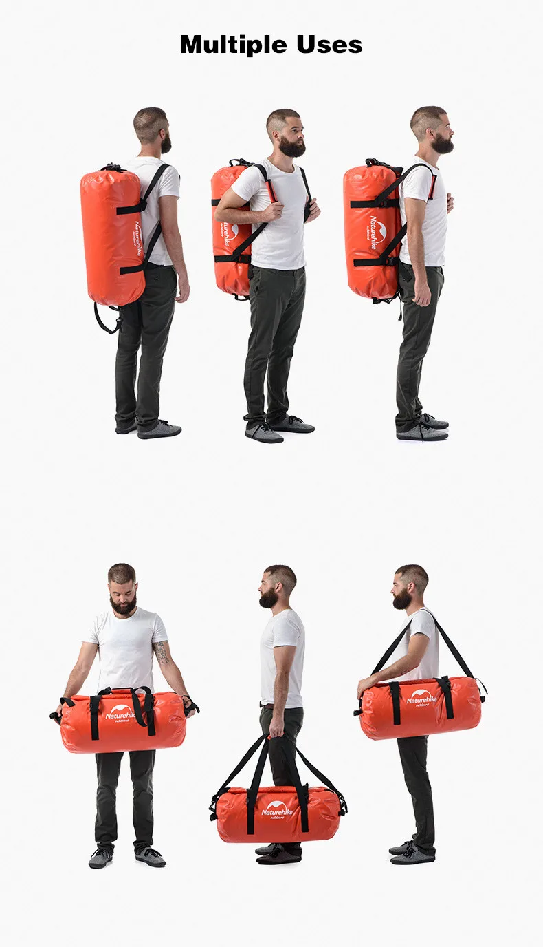 Naturehike на открытом воздухе сухой мешок 40L-120L речной треккинг мешок плавание Водонепроницаемый Открытый Кемпинг Велоспорт Спортивная сумка NH16T002-S