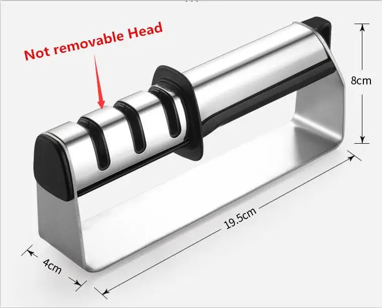 Stainless steel Профессиональный нож Алмазная точилка Быстрый Профессиональный 3 этапа точилка нож заточка инструмента камень кухонные инструменты - Цвет: Stainless steel