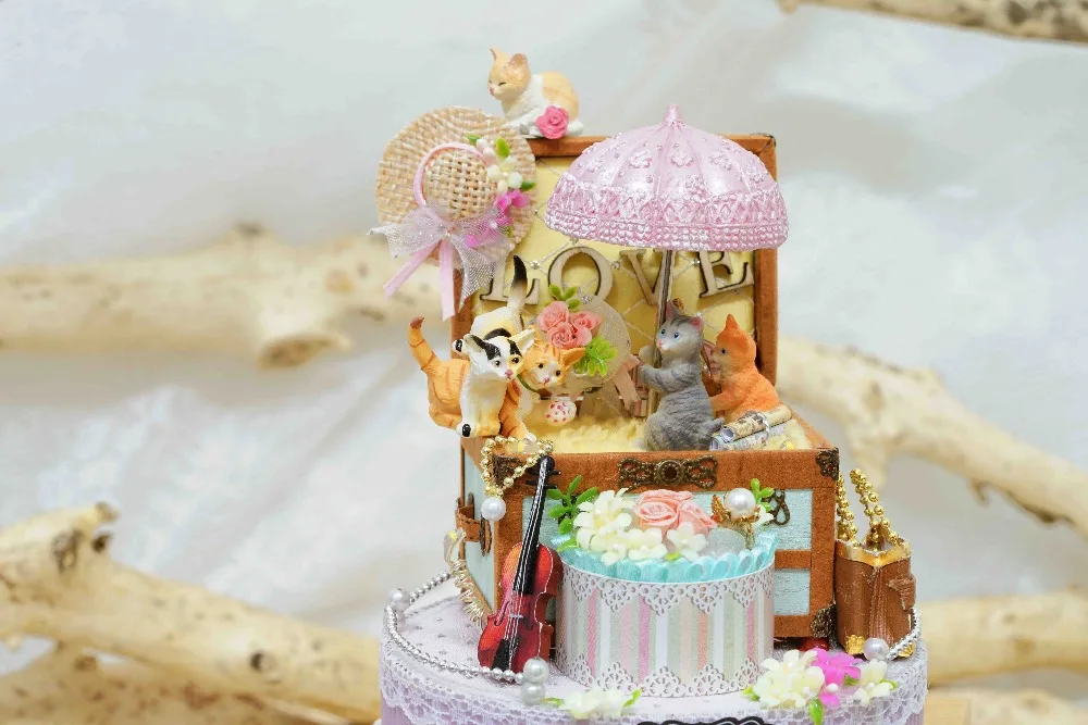 Конфеты кошка Кукольный дом взрыв Каса де BONECA POPPENHUIS коробка аксессуары миниатюрный кукольный домик набор игрушек