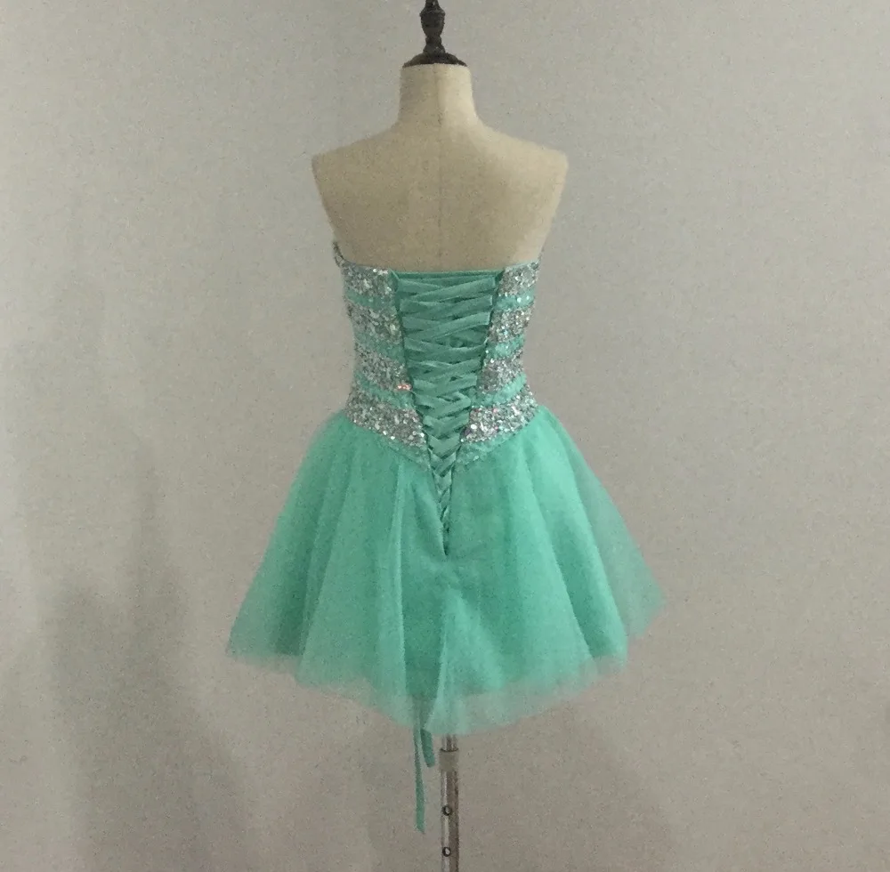 Блестящие камни бисеры мятно зеленый 3 предмета платья для quinceanera бальные 2016 с
