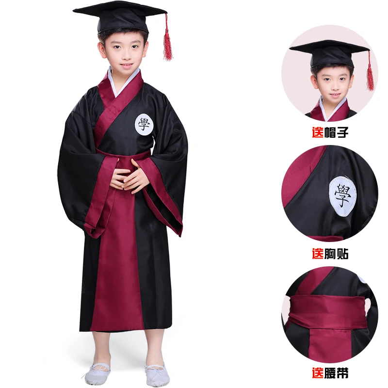 Новые китайские народные hanfu топы для мальчиков, этническая блуза с длинными рукавами, китайский традиционный костюм, детский Древний китайский стиль - Цвет: color1