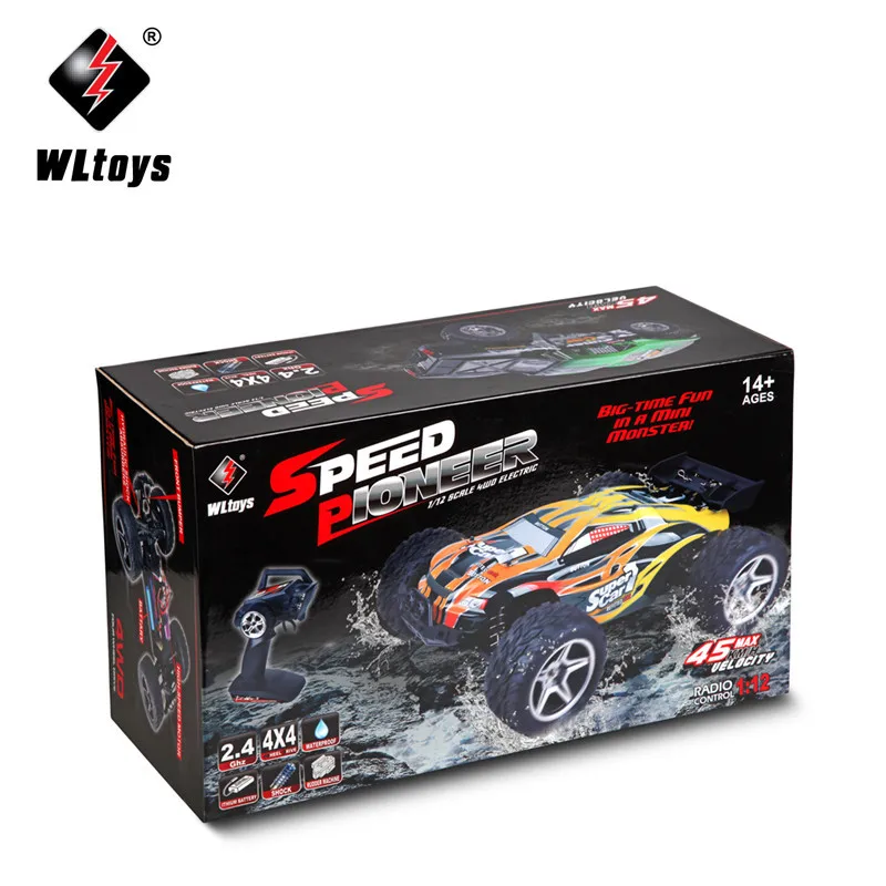 Оригинальный Радиоуправляемый автомобиль Wltoys 12403 1/12 весы 2 4G Электрический 4WD 45