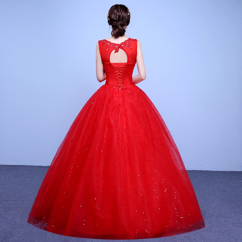 Женское свадебное платье с кружевной аппликацией белое или красное кружевное