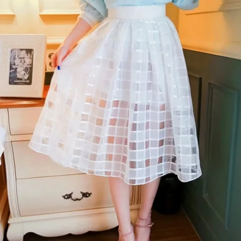 Eugen пряжа жаккардовая вышитая клетчатая ткань черно белая квадратная юбка|fabric