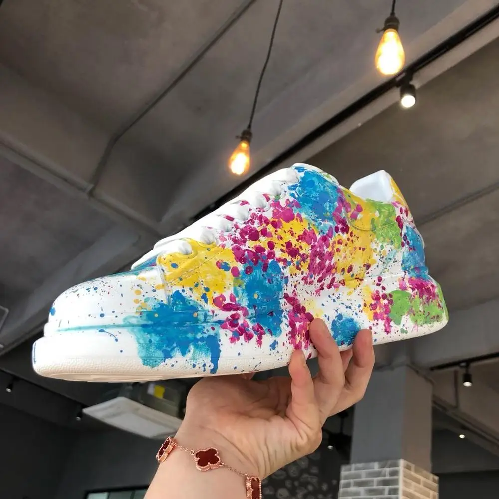 Кроссовки женские из натуральной воловьей кожи брендовые Повседневная модная