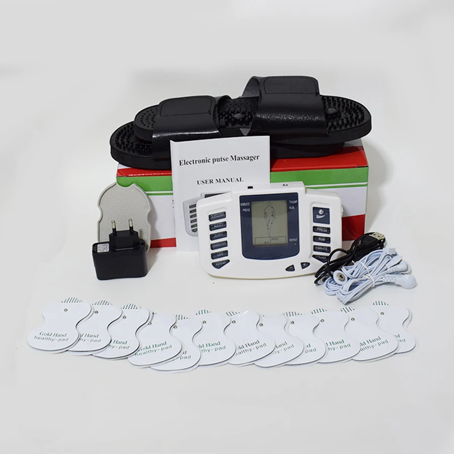 

JR309 Health Care Electrical Muscle Stimulator Massageador Tens Acupuncture Therapy Machine Slimming Body Massager 16pcs Pads