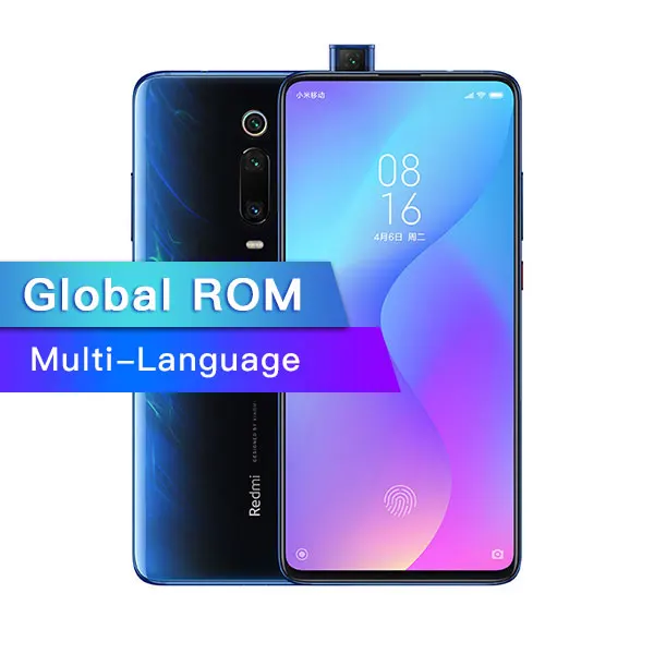 Blue Xiaomi Redmi K20 с глобальной ПЗУ, 6 ГБ, 128 ГБ, мобильный телефон, Snapdragon 730, 48мп, задняя камера, всплывающая, фронтальная камера, 4000 мАч, 6,3" AMOLED - Цвет: Blue