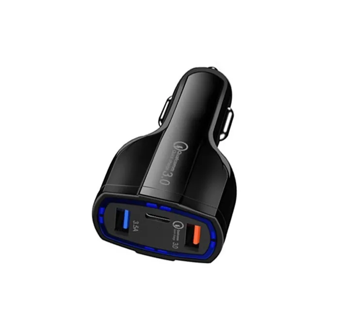 Быстрая зарядка 3,0 Автомобильное зарядное устройство 5 V 7A QC3.0 35 W PD Dual usb type c быстрая зарядка автомобильное зарядное устройство для мобильного телефона iPhone samsung xiaomi