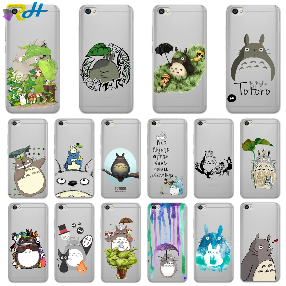 For Redmi Coque Etui silicone soft shell Fashion Cute Totoro cover xiaomi Note 4X 5A 6Pro 7 4 A 5 Plus 6A case | Мобильные телефоны