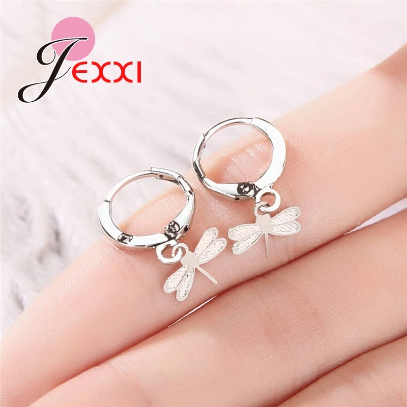 

Cute New Fashion Animal Bragonfly Design Pendant 925 Sterling Silver Earring Lovely Girls Favorite Party Accessories