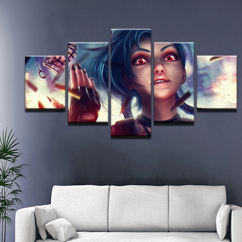 Модульная рамка для картин на холсте с принтом домашний декор стен 5 панелей Лига