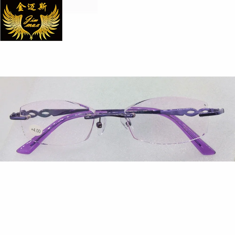 2017 Модные Качественные Женские стильные фиолетовые очки для чтения со стразами