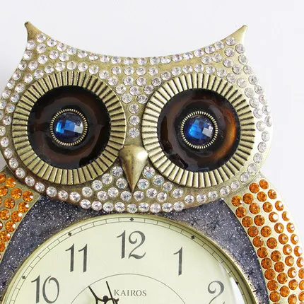 Самые продаваемые металлические бесшумные 3d настенные часы с совой современный