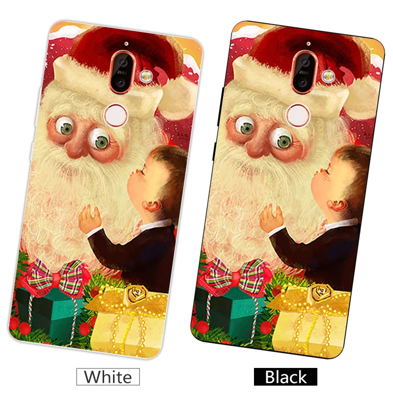 for Nokia 7 Plus 7Plus Clear TPU Back Phone Christmas Night Cover 6.0" Nokia7 7+ Protection Silicone Coque Nokia7+ | Мобильные