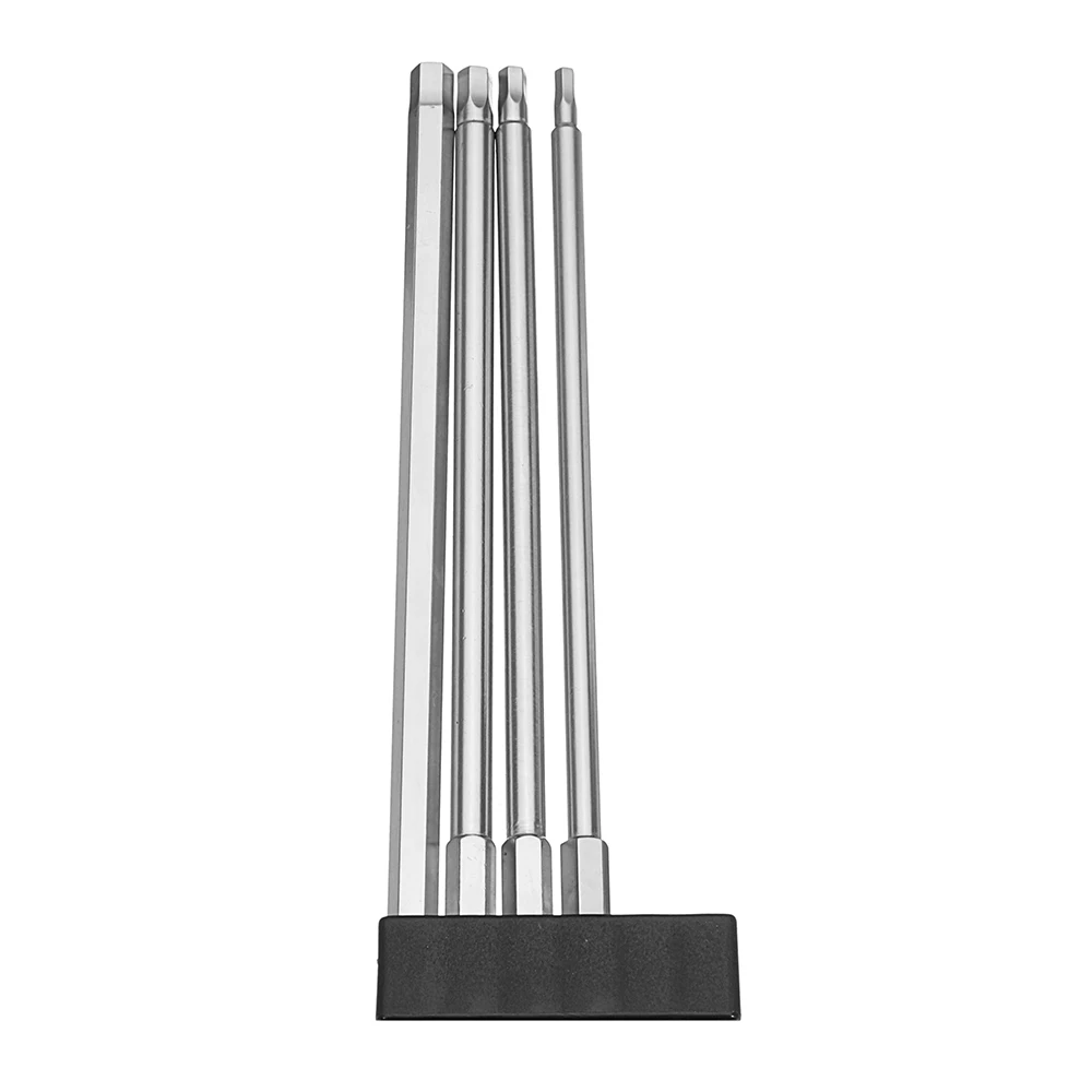 Broppe 4 шт. 150 мм H3-H6 отвертка с шестигранной головкой S2 1/4 дюймов шестигранный хвостовик Магнитная электрическая дрель отвертка Набор бит H3 H4 H5 H6