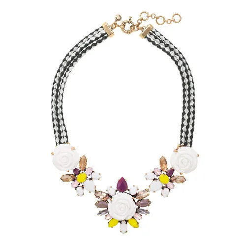 Luxury Big Flower Pendants Necklace Hand Knitted Rope Chain European And American Fashion Jewelry Party Hot Selling | Украшения и