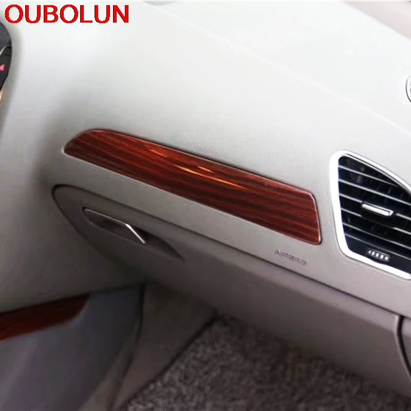 OUBOLUN ABS Plastic Wood Paint Interior Parts Window Switch Handle Trim Front Gear Shif Panel Cover For Audi A4L A4 L 2009-2016 |