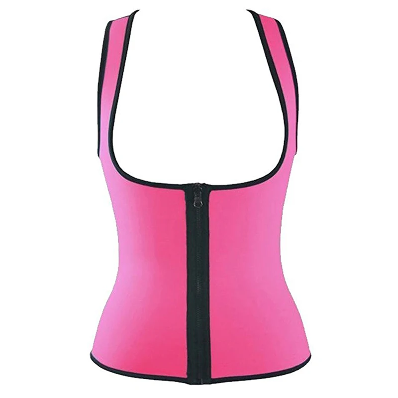 

Hot Workout Shapers For Women Neoprene Zipper Body Shaper Tummy Control Two Sides Are Wearable Fitness Slimming Vest Corset