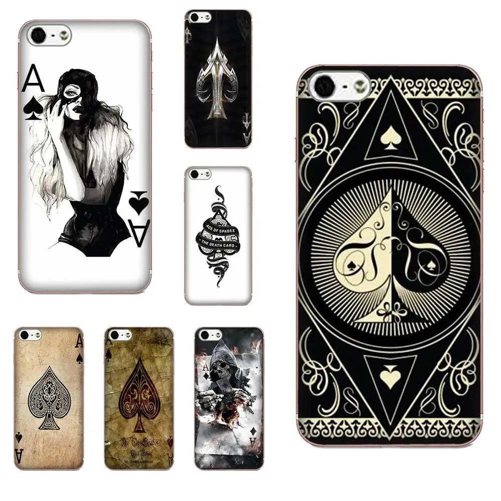Красочный Ace Of Spades из пачки игральных покерных карт для Xiaomi Mi3 Mi4 Mi4C Mi4i Mi5 Mi 5S 5X 6 6X A1