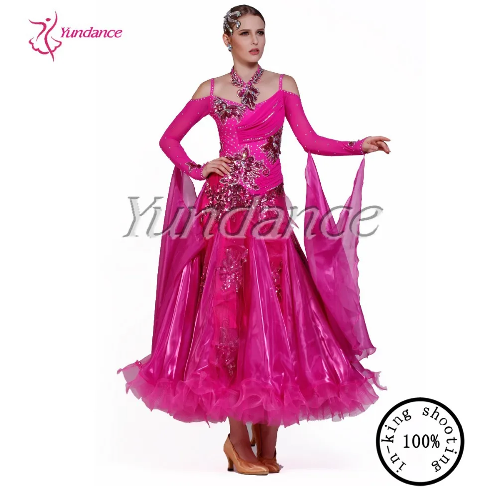 2016 элегантное красивое платье для русских танцев вишневого розового цвета Лидер