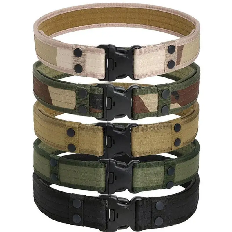 

Military Army Tactical Belt Men's Special Forces Black Waist Belt Support Waist Camo Nylon Men's Outdoor Safety