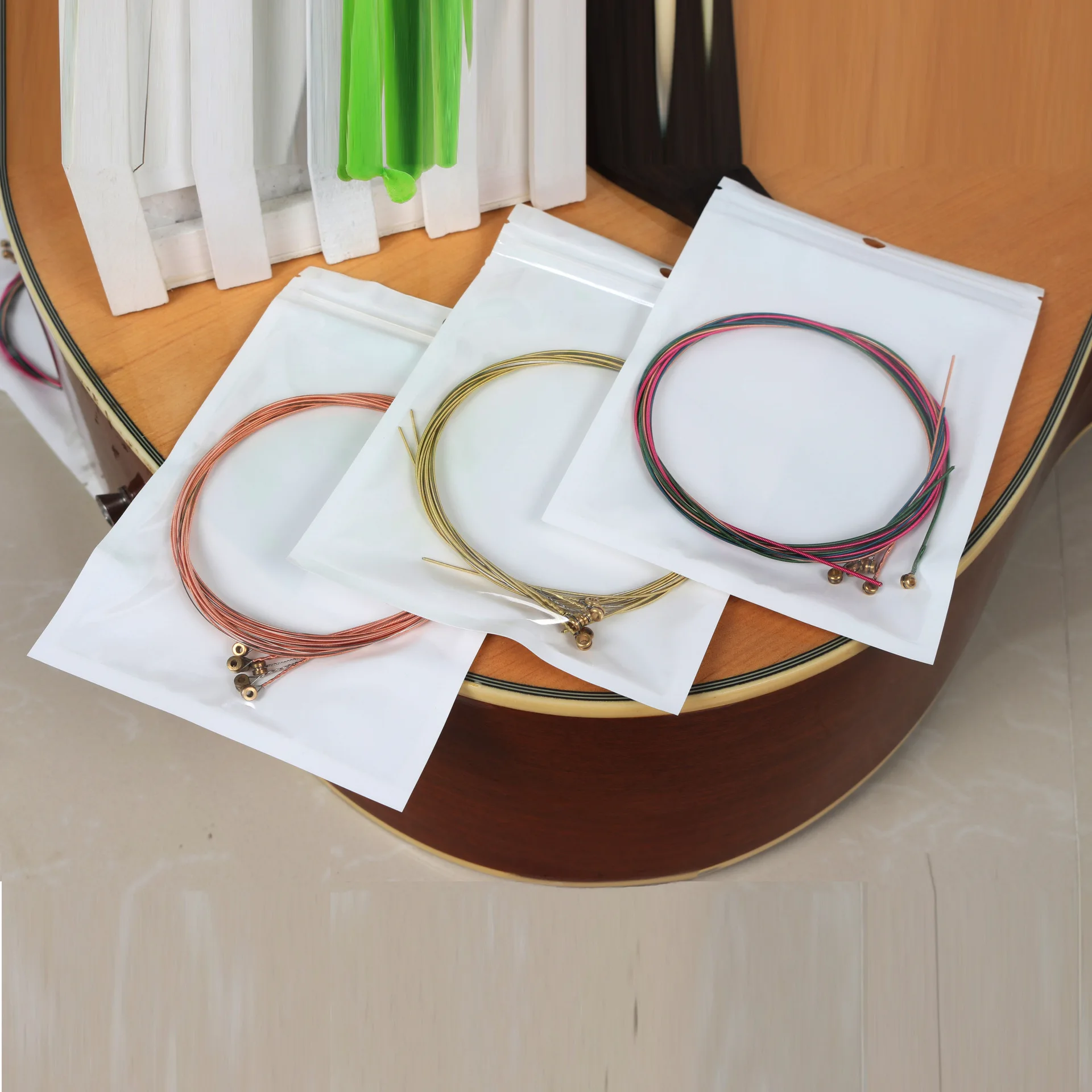 6 шт./компл. радужные цветные гитарные струны E A для акустических народных