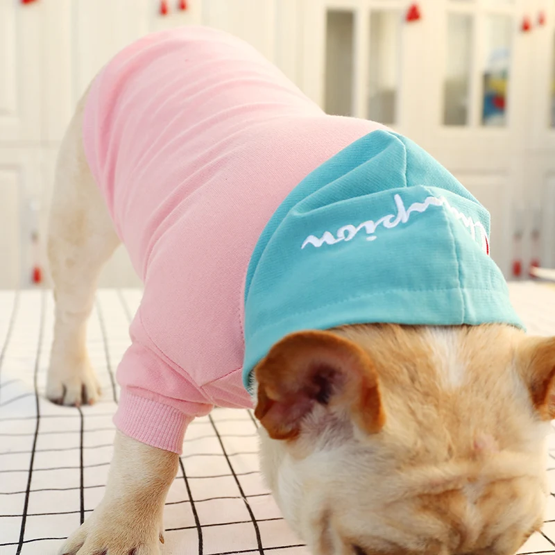 Dog clothes New Popular Spring Pet dog coats Blue Bowder Fighting Champion Hoodies Two-Legged Clothes For Small Pets S-XXL | Дом и сад