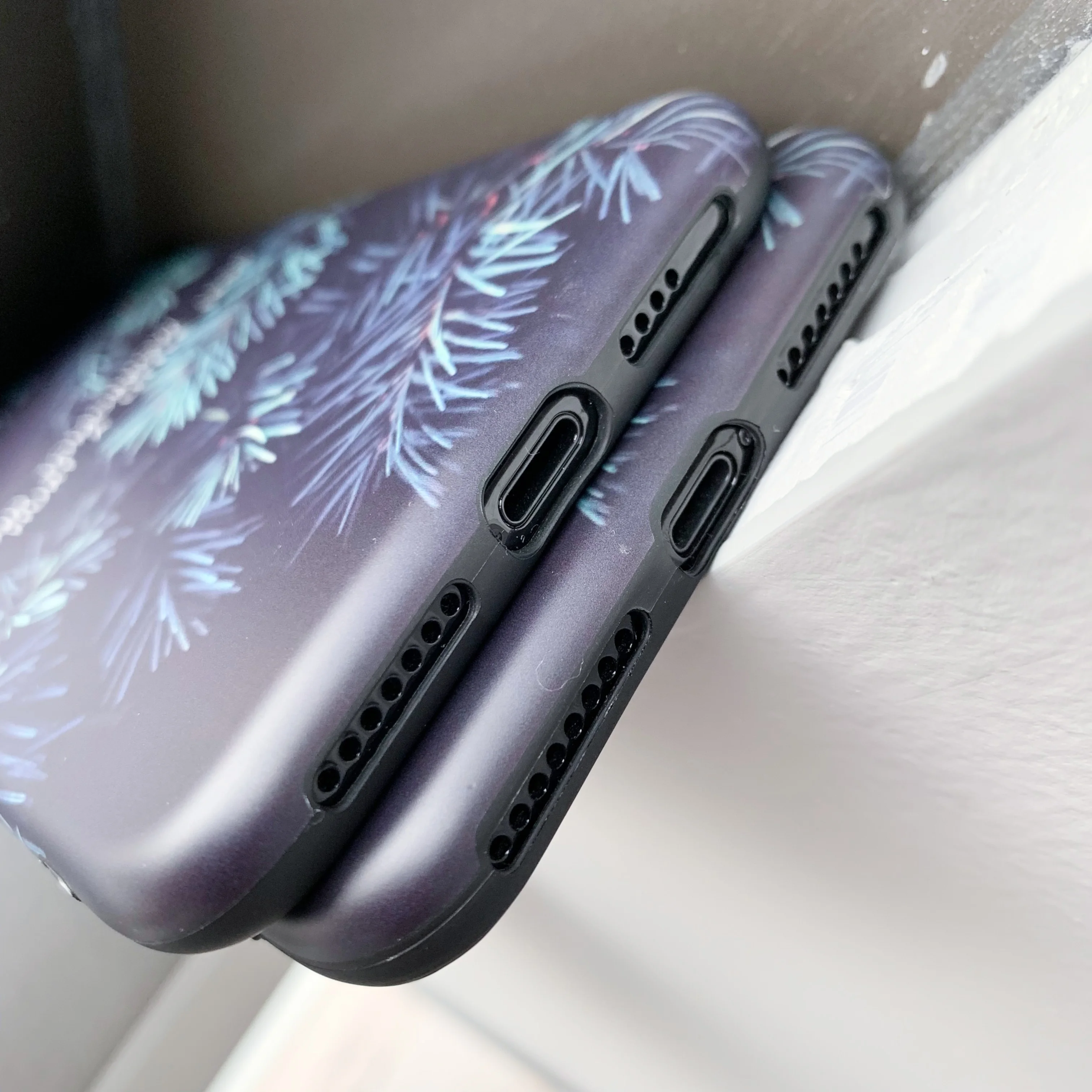 Жидкий силиконовый чехол с цветами и листьями для телефона из мягкого ТПУ iPhone XS Max