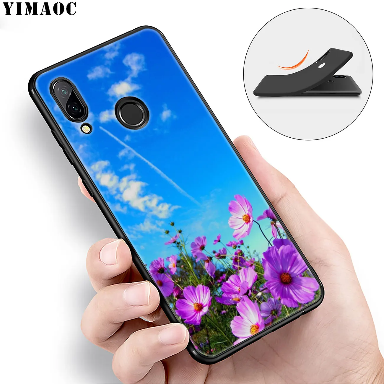 YIMAOC фиолетовый мягкий силиконовый чехол с цветами infinity on для телефона Huawei Honor 20 Pro