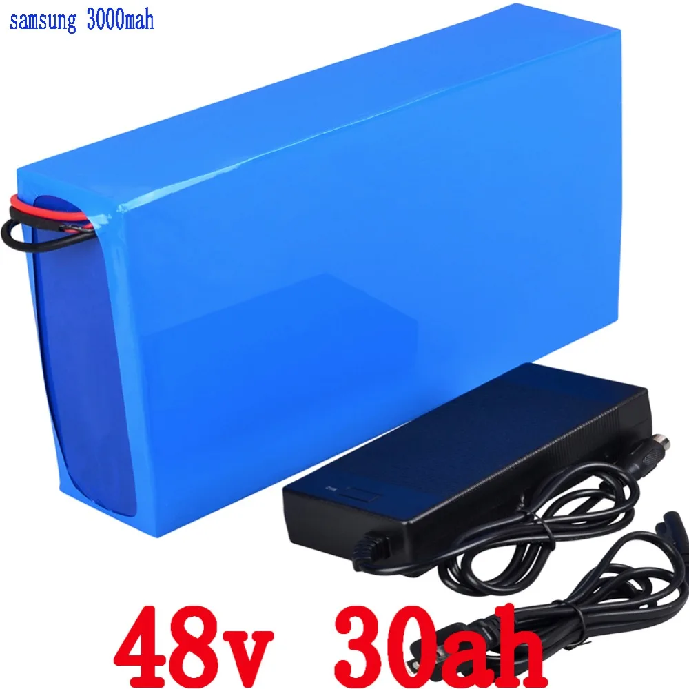 

High Power Electric Bike Battery 48V 30A 2000W lithium battery use for Samsung cell with 50A BMS 2A Charger Free Shipping