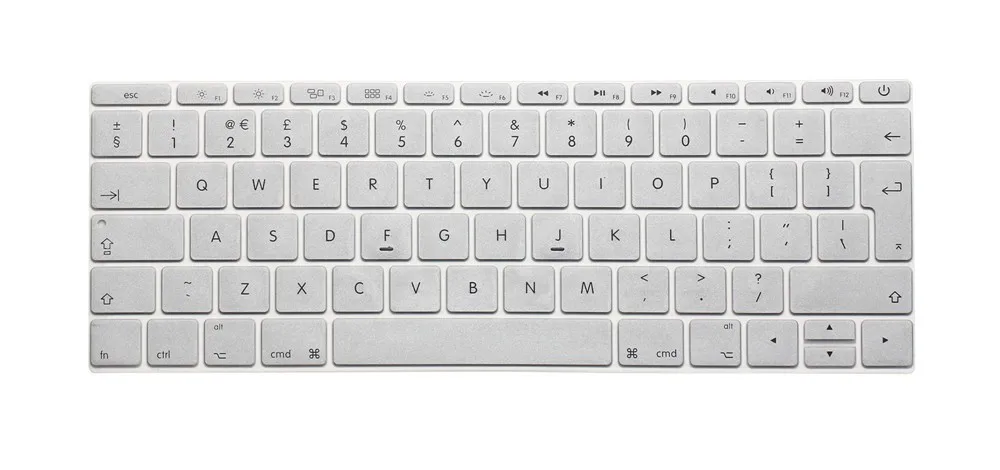 Для Macbook Pro 13(без сенсорной панели) клавиатура силиконовая крышка клавиатуры протектор для Macbook 12 кожа европейский ЕС/Великобритания ЕВРО английский
