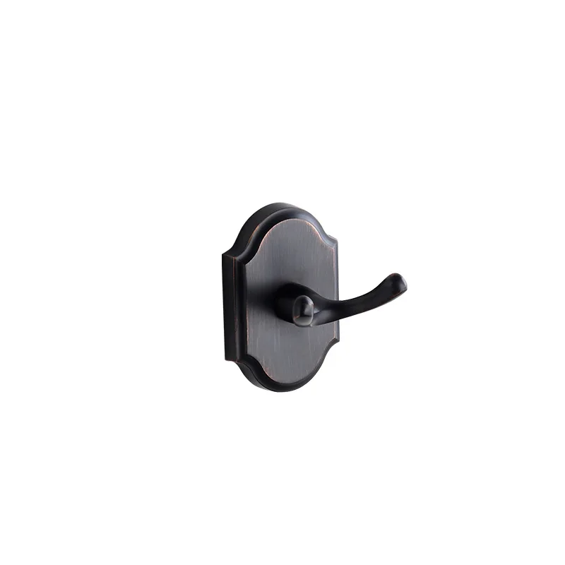 

Free shipping Europe Style Black door HangingHook Double Coat Hook bathroom Hardware Robe WA260008
