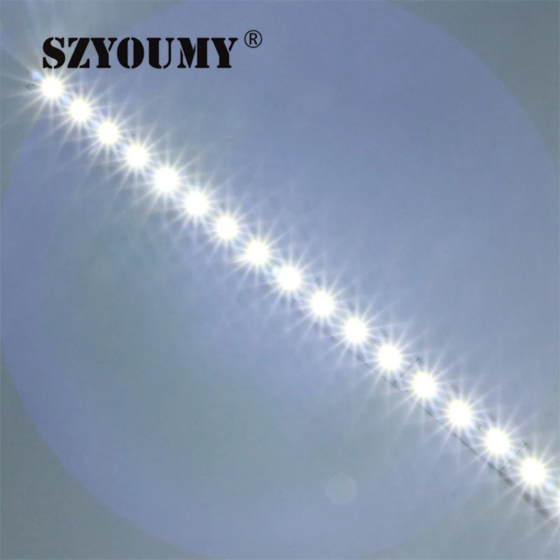 SZYOUMY 150X1M SMD 7020 72 LED s жесткая световая полоса светодиодная холодный белый теплый 12 В