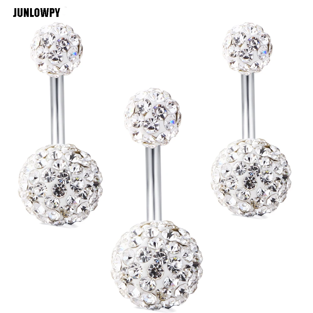 

JUNLOPWY пирсинг Ombligo пикантный кристалл диско из нержавеющей стали пупка кольцо корабль бар фотоэлемент тела ювелирные изделия Пирсинг 14g