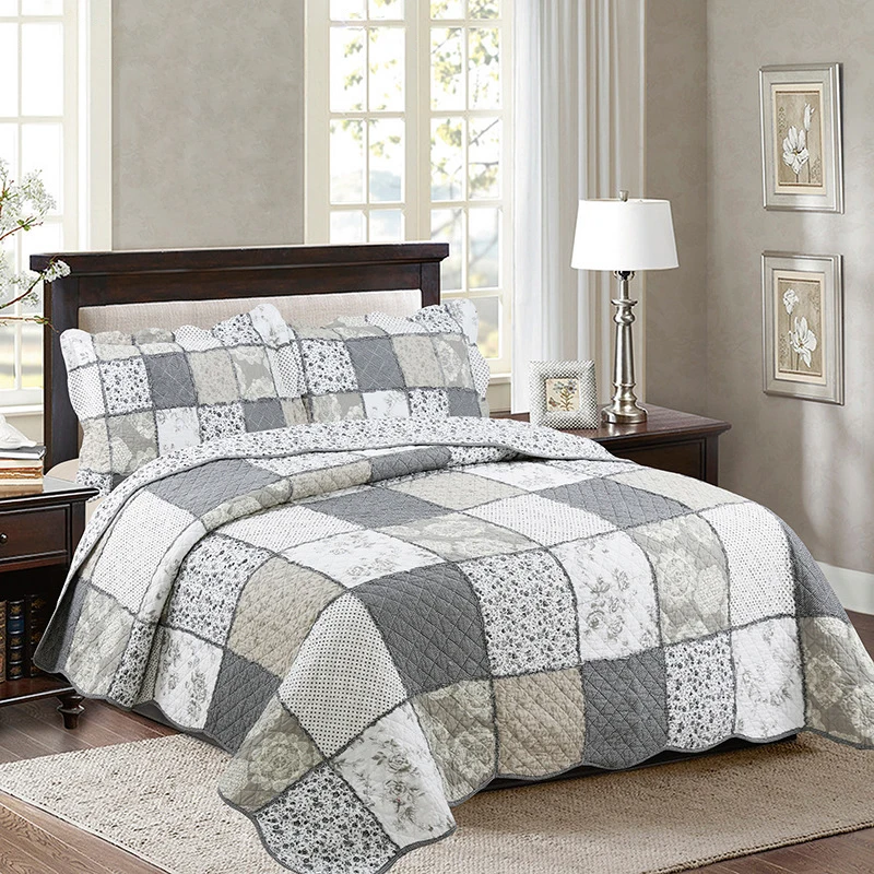 

CHAUSUB лоскутное одеяло из хлопка набор 3 шт. покрывало на кровать двойное одеяло в Корейском стиле покрывало для кровати размера Queen