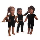 3 стиля черный костюм для тхэквондо 18 дюймов американская кукла и 43 см детская кукла для нашего поколения Игрушки для девочек