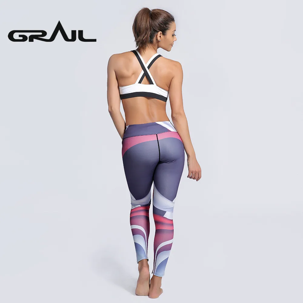 Штаны для йоги Женская Спортивная одежда Стиль Печатные юбки Фитнес Йога