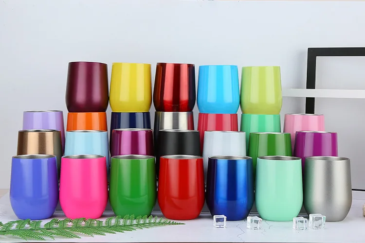 9oz 300ml Egg Shape Shell Wine Cup Stainless Vacuum Cups Coffee Beer Mug | Дом и сад