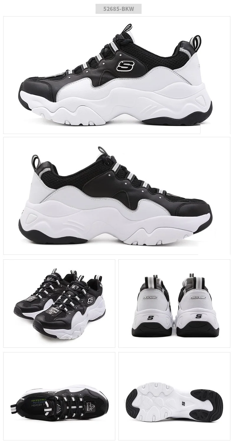 Skechers D'LITES/Мужская обувь; Новое поступление года; сезон весна; мужская обувь на платформе; удобная дышащая мужская повседневная обувь; бренд; 52685-BKW