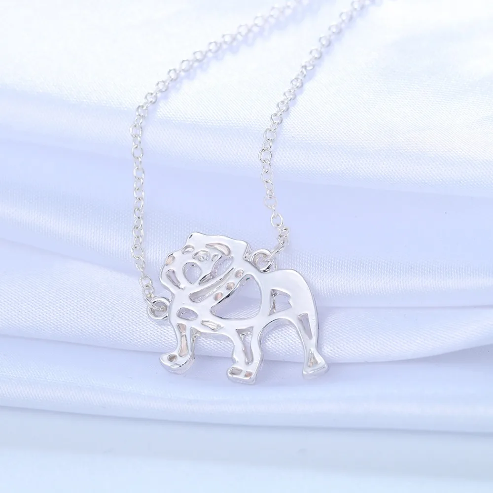 QIMING крошечное ожерелье с французским бульдогом подвеской для женщин и девушек