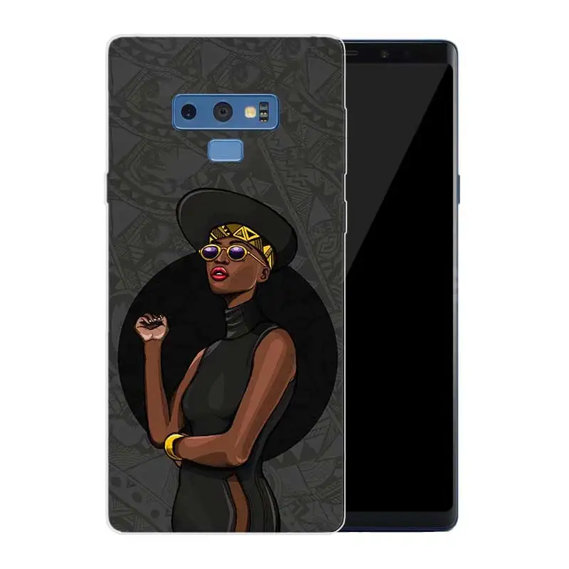Black Girl Melanin Poppin Transparent Soft Print Hull Shell Case For Samsung Galaxy Note 8 9 5 4 3 C5 C7 C8 C9 Cover |