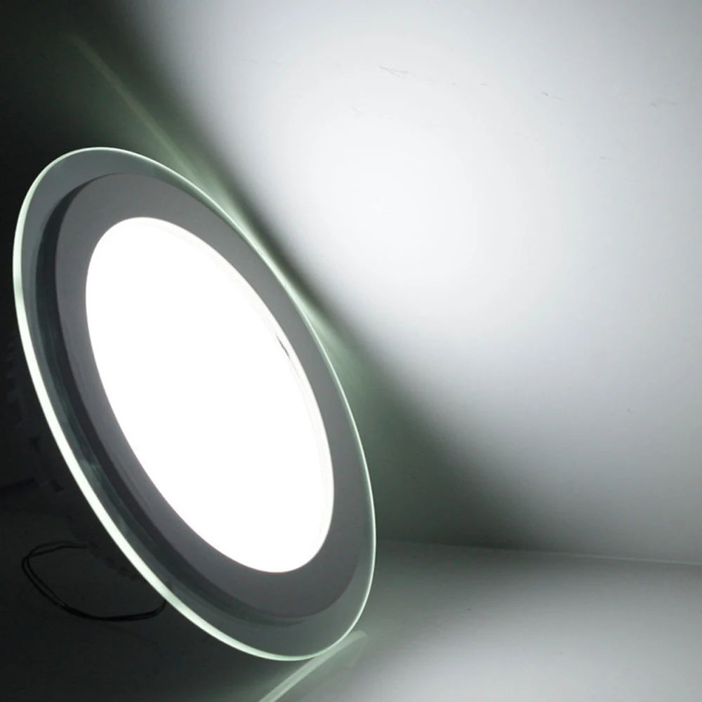 Светодиодная панель круглый квадратный стеклянный потолочный встраиваемый