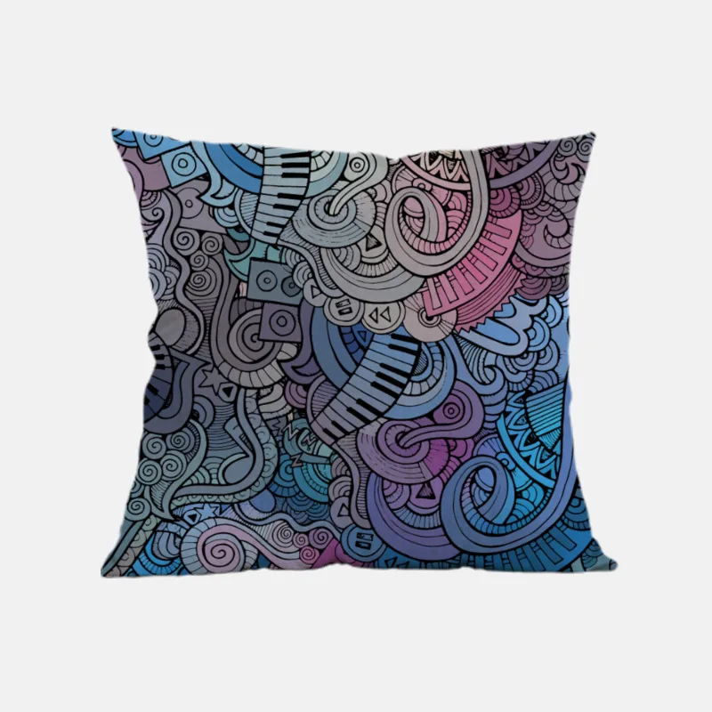 Диванные подушки в богемном стиле средиземноморском с геометрическим узором для