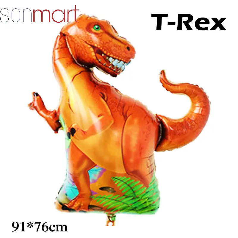 T Rex 3D Ultrashape Фольга шар Safari Wild Life душа ребенка мальчики девочки День рождения