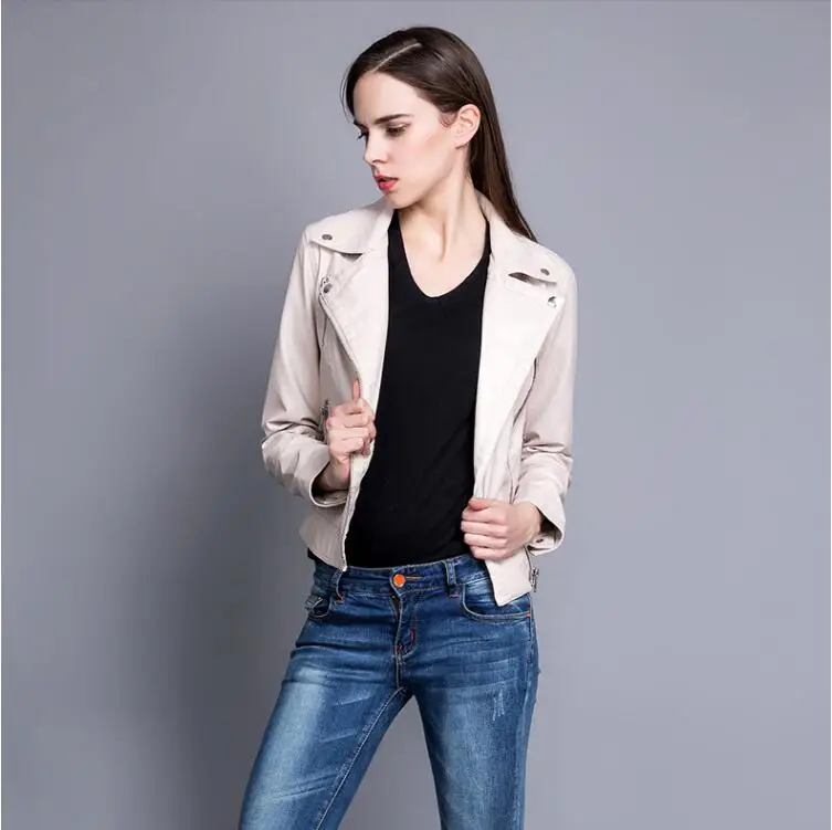 Горячая распродажа осень Новый стиль женщин пальто кожаной куртки корейский