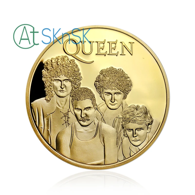 50 шт./лот легендарная рок группа QUEEN памятные Серебристые/позолоченные монеты